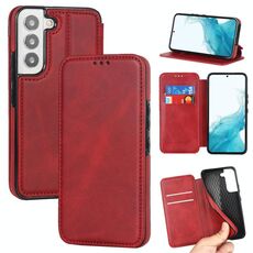 Per Samsung Galaxy S22+ 5G Knight Magnetic Aspirazione Magnetica Custodia per telefono (Red)