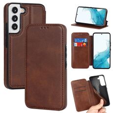 Per Samsung Galaxy S22+ 5G Knight Magnetic Aspirazione Magnetica Custodia per telefono (Brown)