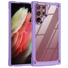 Per Samsung Galaxy S22 Ultra 5G TPU + PC PCETTURE POSSITÀ Custodia (Purple)