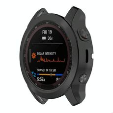Per Garmin Fenix 7S TPU Half Pack Wollecting Watch Case (Black)