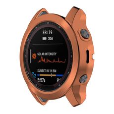 Per Garmin Fenix 7S TPU Half-Pack Wollecting Watch Case (Oro rosa)