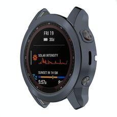 Per Garmin Fenix 7S TPU Half-Pack Wollecting Watch Case (grigio nero)