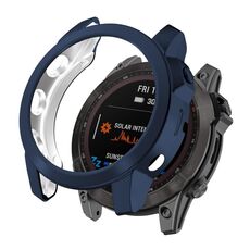 Per Garmin Fenix 7x TPU Half Pack Wollet Watch Electroplating (Midnight Blue)