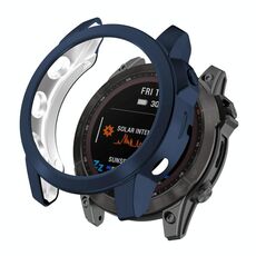 Per Garmin Fenix 7 TPU Half Pack Wollecting Watch Case (Midnight Blue)