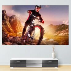 Tenda proiezione HD anti-luce in metallo pieghevole, dimensione: 92 pollici 16: 9 199x112cm