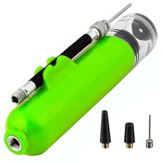 Pompa gonfiabile portatile a due vie della pompa a sfera di palla da calcio (verde)