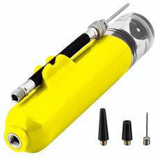 Pompa gonfiabile portatile a due vie della pompa a sfera di palla da calcio (giallo)