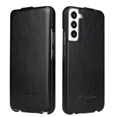 Per Samsung Galaxy S22+ 5G Fierre Shann 64 Texture Vertical Flip Pu Leather Telefono (nero)