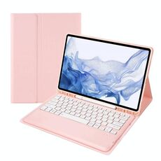 Custodia da tavoletta tablet bluetooth slot a penna t800b per Samsung Galaxy Tab S8+/S7+/S7 Fe (rosa)