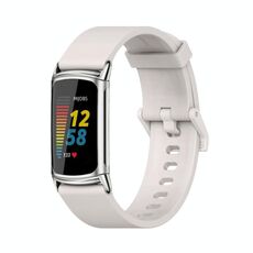 Per Fitbit Charge 5 Mijobs Serbing Silicone Watch Band (grigio+argento)
