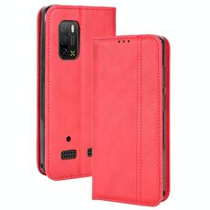 Per Ulefone Armor X10 / X10 Pro Magnetic Fibbia di texture Retro Texture Case di telefono (rosso)