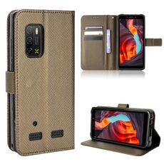 Per Ulefone Armor X10 / X10 Pro Diamond Texture in pelle Custodia (Brown)
