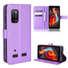 Per Ulefone Armor X10 / X10 Pro Diamond Texture in pelle Custodia (Purple)