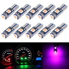 10 in 1 auto T5 0,2 W DC12V LED LED LED LED (luce rosa)