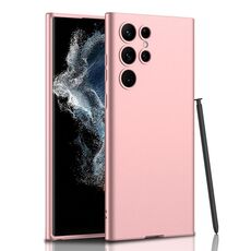 Per Samsung Galaxy S22 Ultra 5G GKK Custodia per la pelle ultra-sottile con stilo (rosa)