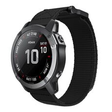 22 mm gancio e anello di fissaggio nylon watch band (nero)