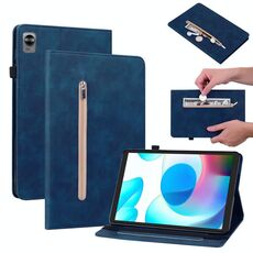 Per OPPO Realme Pad Mini 8.7 Spazio di pelle Solido Casetto in pelle con cerniera a colori (blu)
