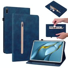 Per Huawei Matepad Pro 10.8 2021/2018 Sent Sent Solid Color Zipper Leathet Case (blu)