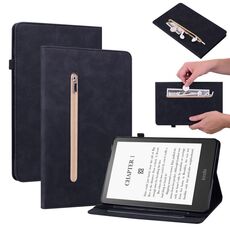 Per Amazon Kindle Paperwhite 5 2021 Spazio Spazio Solido Cinta Smart in pelle Smart Case (nero)