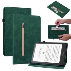 Per Amazon Kindle Paperwhite 5 2021 Spazio Spazio Solido Cinta Smart in pelle Smart Case (verde)