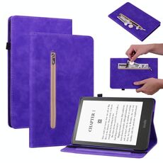 Per Amazon Kindle Paperwhite 5 2021 Spazio Spazio Solido Cinta Smart in pelle Smart Case (viola)