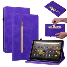 Per Amazon Kindle HD 10 2021 / HD 10 Plus 2021 Spazio Spazio Solido Casetto in pelle intelligente in pelle (Purple)