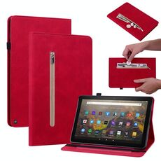 Per Amazon Kindle HD 10 2021 / HD 10 Plus 2021 Spazio Spazio Solido Casetto in pelle intelligente in pelle (rosso)