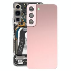 Per Samsung Galaxy S22 5G SM-S901B Cover posteriore della batteria con copriobiettivo della fotocamera (rosa)