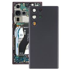 Per Samsung Galaxy S22 Ultra 5G SM-S908B Cover posteriore della batteria con copriobiettivo della fotocamera (nero)
