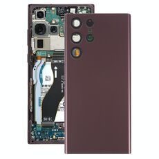 Per Samsung Galaxy S22 Ultra 5G SM-S908B Cover posteriore della batteria con copriobiettivo della fotocamera (viola)