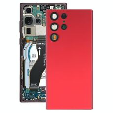 Per Samsung Galaxy S22 Ultra 5G SM-S908B Cover posteriore della batteria con copriobiettivo della fotocamera (rosso)