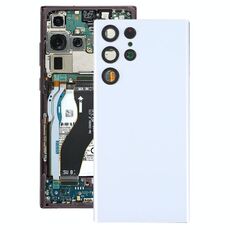 Per Samsung Galaxy S22 Ultra 5G SM-S908B Cover posteriore della batteria con copriobiettivo della fotocamera (bianco)
