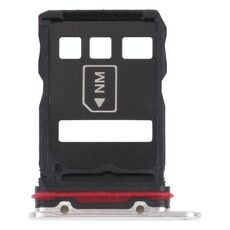 Vesto della scheda SIM + vassoio per schede NM per Huawei P50 Pro + (argento)