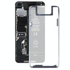 Coperchio retroguarbato a batteria trasparente con adesivo per Asus Zenfone 6 ZS630KL (trasparente)