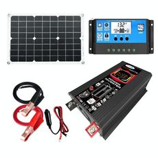 Generatore solare domestico Tang 3 Generations Inverter + controller 30A + pannello solare 18W 12V, specifica: nero da 12V a 220V