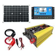 Generatore solare domestico Tang 3 Generations Inverter + controller 30A + pannello solare 18W 12V, specifica: giallo da 12V a 220V