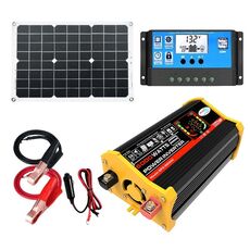 Generatore solare domestico Saga 3 Generations Inverter+regolatore 30A+pannello solare 18W 12V, specifica: nero da 12V a 220V