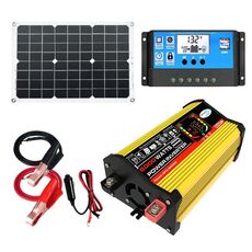 Generatore solare domestico Saga 3 Generations Inverter+regolatore 30A+pannello solare 18W 12V, specifica: giallo da 12V a 220V