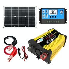 Generatore solare domestico Saga Generation 2 Inverter+regolatore 30A+pannello solare 18W 12V, specifica: giallo da 12V a 220V