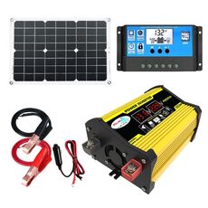 Generatore solare domestico Saga Generation 2 Inverter+regolatore 30A+pannello solare 18W 12V, specifica: giallo da 12V a 110V