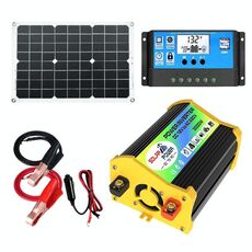 Generatore solare domestico Saga Generation 1 Inverter+regolatore 30A+pannello solare 18W 12V, specifica: nero da 12V a 110V