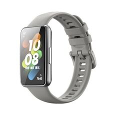 Per Huawei Band 7 / Honor Band 7 Pure Color Silicone Watch Band (Grey)