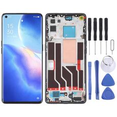 Schermo LCD originale per OPPO Reno5 Pro 5G Digitizer Assemblaggio completo con cornice (nero)