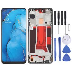 Schermo LCD originale per OPPO Reno3 5G/Reno3 Youth/F15/Find X2 Lite/K7 5G digitalizzatore Assemblea completa con cornice (oro)