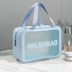 2 pezzi glassata con la borsa da stoccaggio per la borsa cosmetica sacca per nuotare sacca per bagno blu l blu l blu l