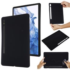 Per Samsung Galaxy Tab S8 Ultra Pure Pure Color Silicone Shock -Shock Aound Case (Nero)