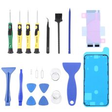 Jiafa JF-8182 21 in 1 Adesivo a batteria + Adesivo impermeabile a cornice LCD + Strumento di riparazione Set per iPhone 12 Mini