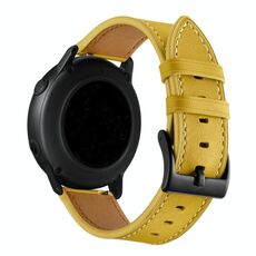 Per Huawei Watch GT3 Pro 43mm / 46mm 20mmCinturino per filo per cucire in pelle primo strato (giallo)