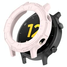 Per Realme watch S RMA207 Armor Hollow TPU Watch Case (rosa chiaro)