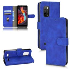Per Ulefone Armor X10 Feel Skin Magnetic Flip Leather Telefono (blu)